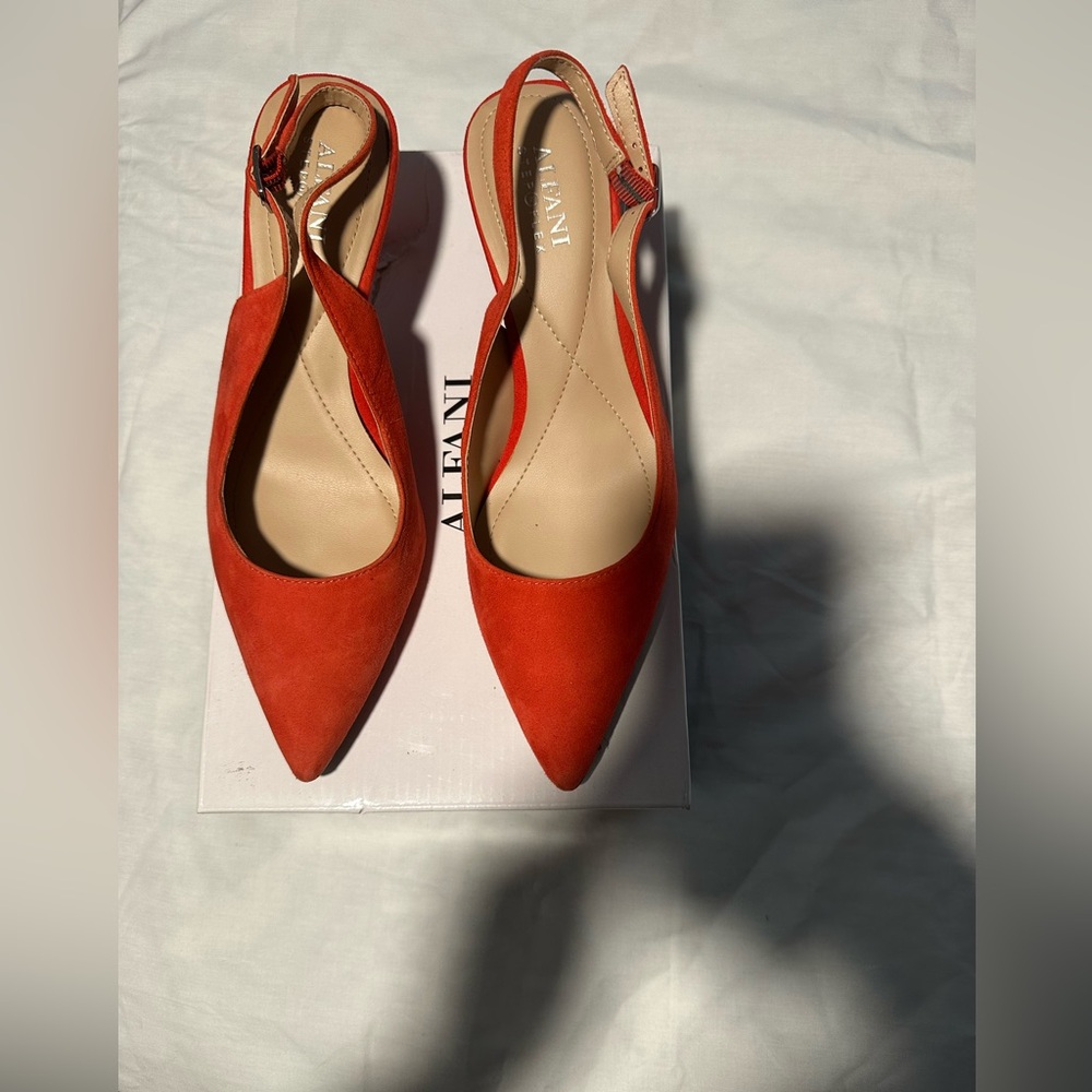Alfani Vibrant Orange Pointed Heels